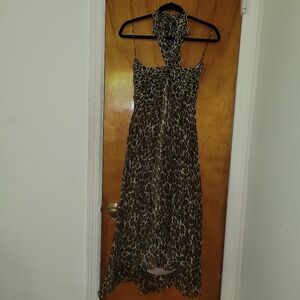 Stephen Burrow's World Leopard Print Silk Dress - Size 4